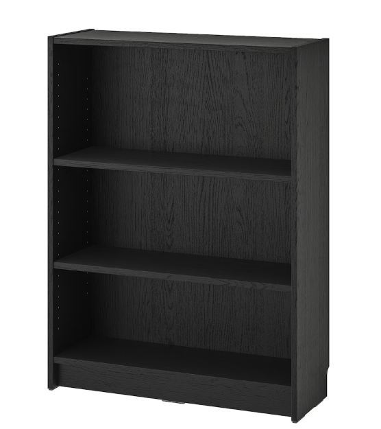 Estante Ancho de 3 Divisiones Negro