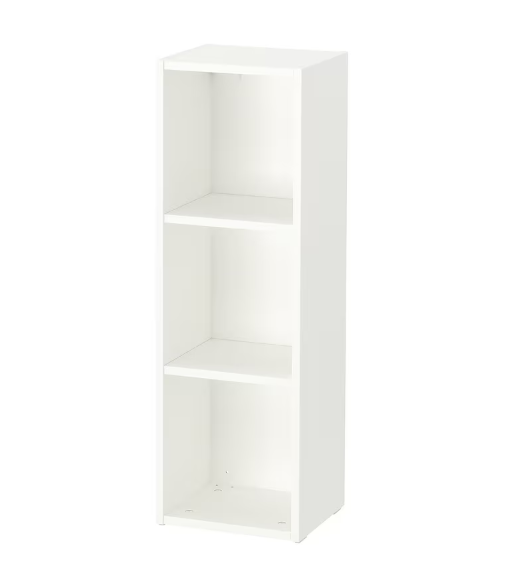 Estante Delgado de 3 Divisiones Blanco