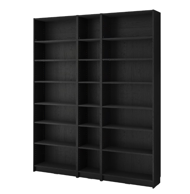Estante de 3 cuerpos negro