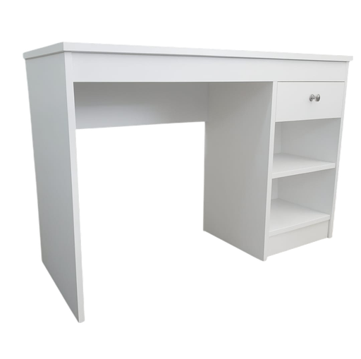 [11021201] Escritorio con cajón blanco